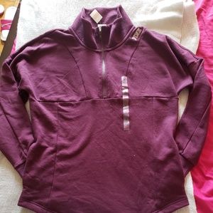 NWT VS Pink Quarter zip sweater